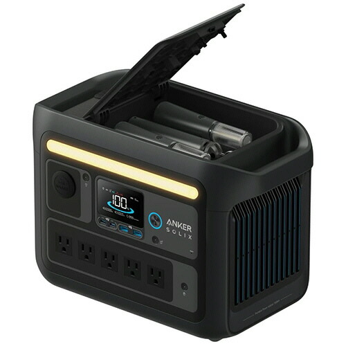 アンカージャパン ポータブル電源ANKERSolixC800 Plus PortablePowerStation 768Wh ブラック 1台(A1754511) 取り寄せ商品