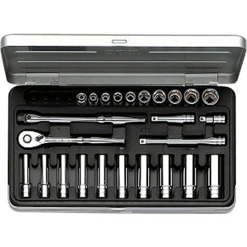 京都機械工具　ＫＴＣ ソケットレンチセット(25点) 1セット(TB2X20) 目安在庫\u003d○