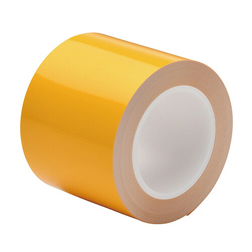 ミドリ安全 ラインテープ ベルデビバ ハードテープ(屋内推奨) 黄 100mm幅×20m 1巻(CD4073051220) 取り寄せ商品