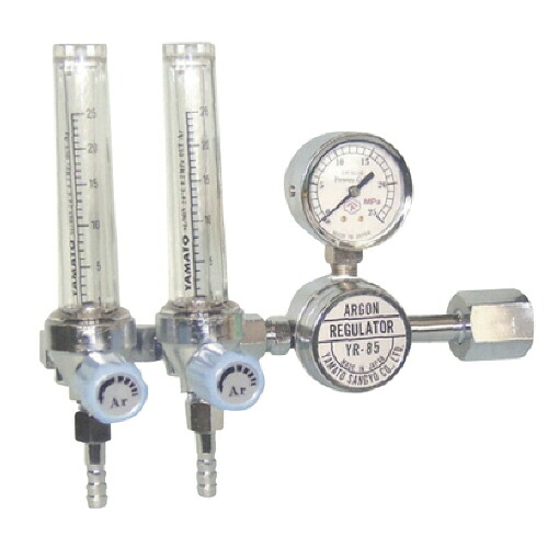 ヤマト工業 二連式流束計付Ar用翦断応力合わせる器 YR-85F2 1個(YR85F2) 取り寄せ商いもの