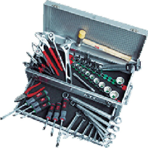 京都機械工具　ＫＴＣ 工具52点セット(チェストタイプ:一般機械整備向) 1セット(SK4520MXBK) 目安在庫\u003d○