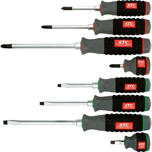 京都機械工具　ＫＴＣ 樹脂柄ドライバセット貫通タイプ 8本組 1セット(TPMD18) 目安在庫\u003d○
