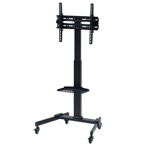 山善（YAMAZEN） キャスター付きディスプレイスタンド 32-55型対応 ブラック 1台(LBTS-T680(BK)) 取り寄せ商品