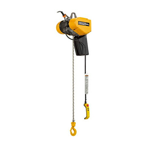 キトー EQ形電気チェーンブロック 懸垂形 490kg(IS)&times;4m 1台(EQ004IS) 取り寄せ商品｜ナノズ　店