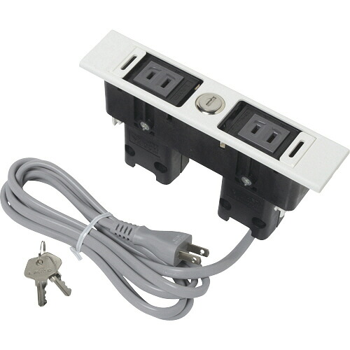 スガツネ工業 デスクトップマルチタップDML型(210-020-482) 1個(DML-PP-L-WT) 取り寄せ商いもの