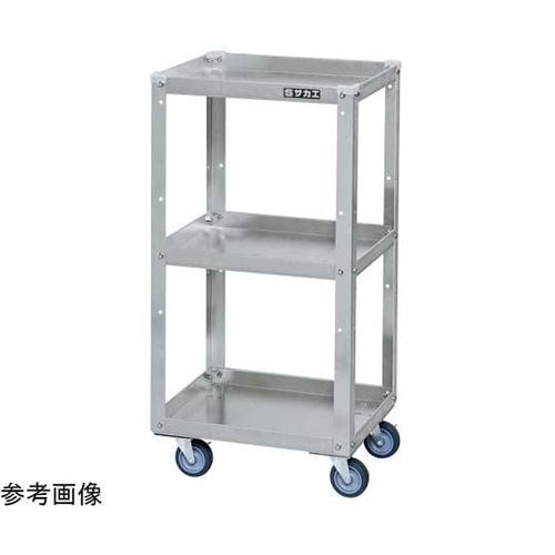 サカエ アルミスペシャルワゴン エラストマー車 400&times;330mm (1個)(65-9553-21) 取り寄せ商品｜ナノズ　店