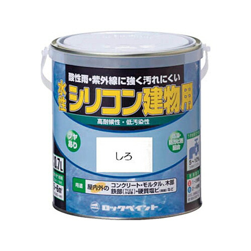 ロックペイント ロック 水性シリコン建物用 あか 1.6L 1缶(H1111136S) 目安在庫\u003d○