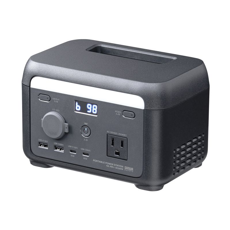 【P5S】サンワサプライ ポータブル電源（102.4Wh・AC200W）(BTL-RDC45) メーカー在庫品