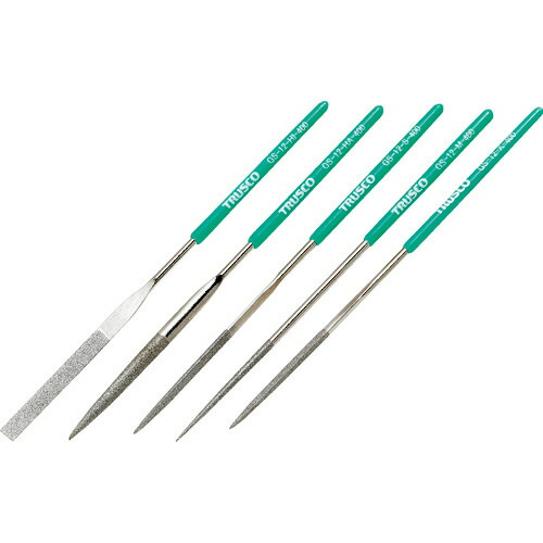 ＴＲＵＳＣＯ ダイヤモンドヤスリ 精密用 刃長40mm セット 1セット(5本:各1本)(GS-12-SET-400) 目安在庫\u003d○