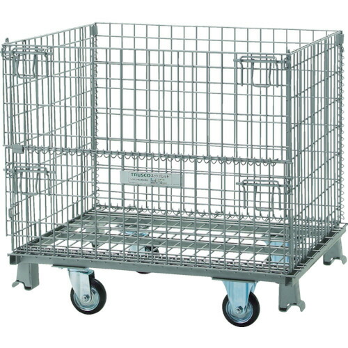 ＴＲＵＳＣＯ ネットパレット車輪付 1200×1000×995 700kg 1台(TNP-4NS) 目安在庫\u003d○