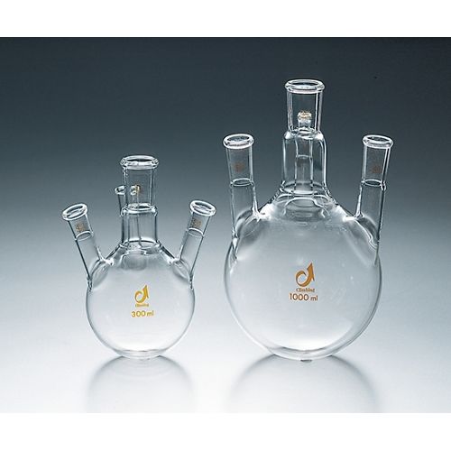 クライミング TS四ツ口瓶 100mL 中管TS24/40 側管TS15/25 (1個)(61-0026-01) 取り寄せ商いもの