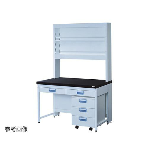 アズワン サイド実験台 スチールタイプ・フラット・試薬棚・ワゴン付き １２００×９００×８００／１９００mm (1台)(3-4126-01) 取り寄せ商品