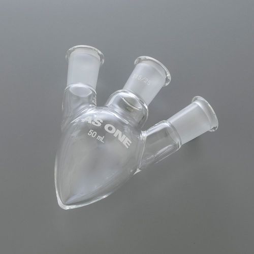 アズワン 三口梨型フラスコ スタンダードタイプ 50mL (1個)(4-6357-04) 取り寄せ商品 6,327円