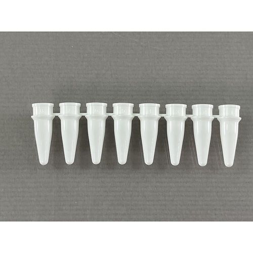 リアルタイムPCR用熱電子管 判定基準 0.2mL 白いこと 1箱（8連/12書き割り×10袋入） (1箱(12書き割り×10袋入り口・入口))(4-6632-04) 取り寄せ商いもの