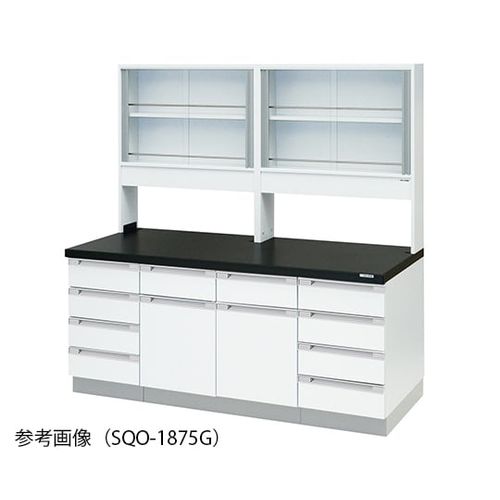 アズワン 傍え試験台 (木製印字機・硝子戸付) 1800×750×800/1800 粍 (1台)(3-4320-11) 取り寄せ商いもの