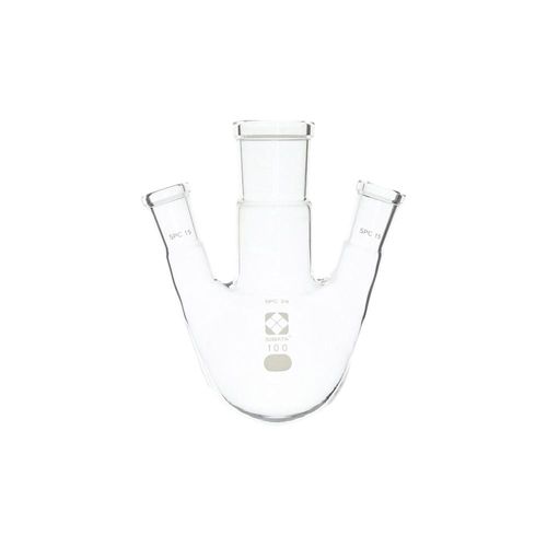 柴田科学の科目 SPC三口丸底瓶 100mL (1個)(61-4416-77) 取り寄せ商いもの
