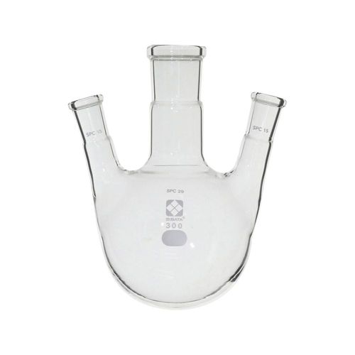 柴田科学の科目 SPC三口丸底瓶 300mL (1個)(61-4416-79) 取り寄せ商いもの