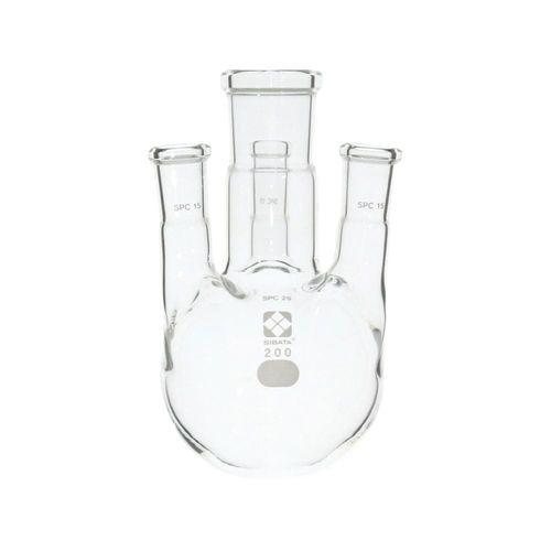 柴田科学の科目 SPC四口丸底瓶 200mL (1個)(61-4416-92) 取り寄せ商いもの