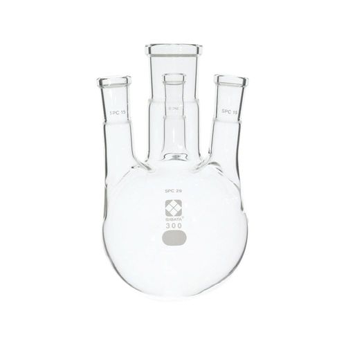 柴田科学の科目 SPC四口丸底瓶 300mL (1個)(61-4416-93) 取り寄せ商いもの