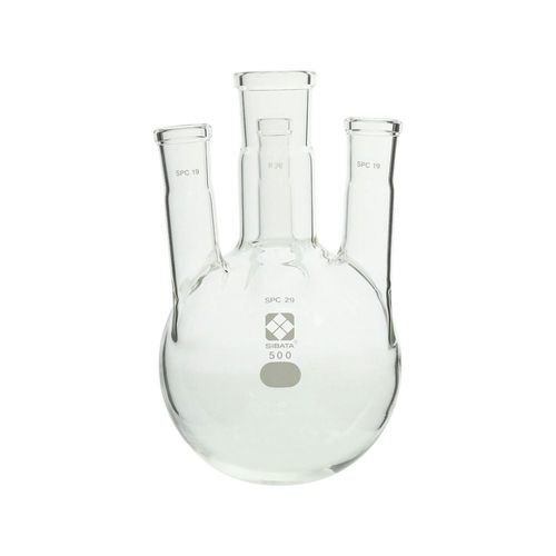 柴田科学の科目 SPC四口丸底瓶 500mL (1個)(61-4416-97) 取り寄せ商いもの