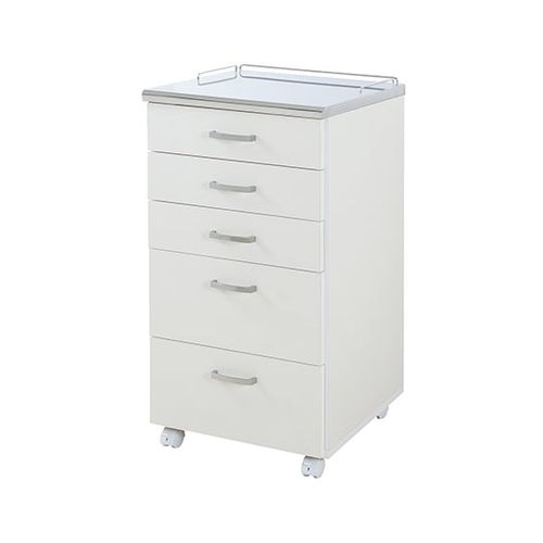 デンタルワゴン 450×420×860粍 白いこと (1台)(7-2833-04) 取り寄せ商いもの