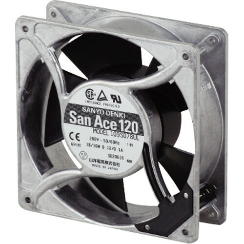 山洋電気 SanACE ACファン(120×25mm AC200V-プラグコード付属) 1台(S-109S088) 目安在庫\u003d○