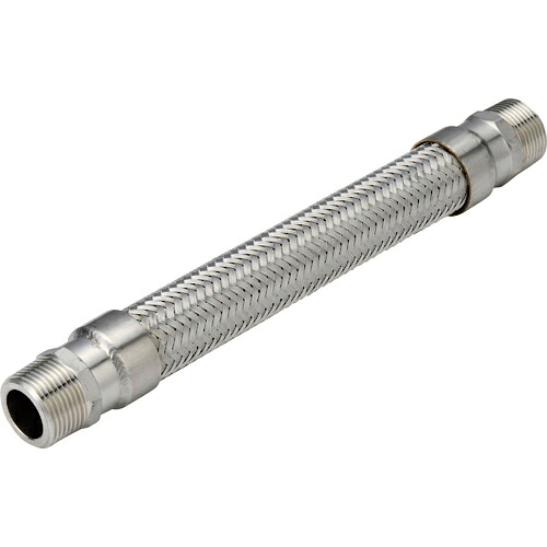 南国フレキ加工 オスニップル式曲げ易い配管 六角ニップルSUS304(ALLSUS304) 25A×1500L 1本(NK-1500/SUS304-25A-1) 取り寄せ商いもの