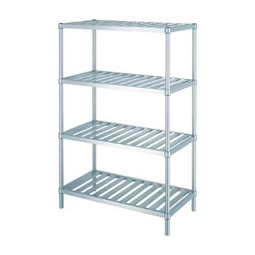 シンコー ステンレスラックスノコ棚4段 1台(RSN4-6045) 取り寄せ商品｜ナノズ　店