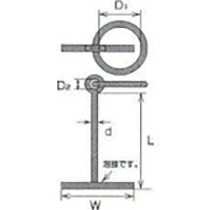 水本機械類製造所 ステンレス鋼 係船環MU型 輪っか口径175粍 1個(MU-22) 取り寄せ商いもの