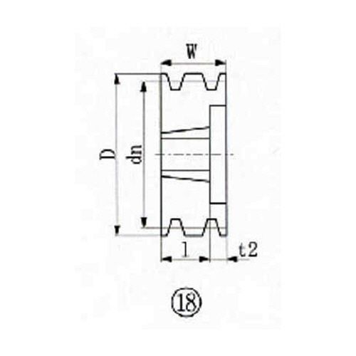 エバオン EVN ブッシングプーリー SPB 195mm 溝数3 1個(SPB1953) 目安在庫\u003d○