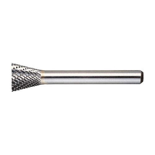 ＴＲＵＳＣＯ 超硬バー 逆テーパー型 Φ19×刃長16×軸6 シングルカット 1本(TB52C190S) 目安在庫\u003d○