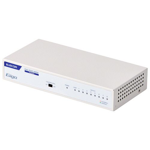 エレコム ELECOM Giga相応うスイッチングこしき(金属元素筐体/ワット数内蔵) 8界面 白いこと 1仕掛ける(3台)(4549550399739 x3) 引き合い店卸し資産\u003d○