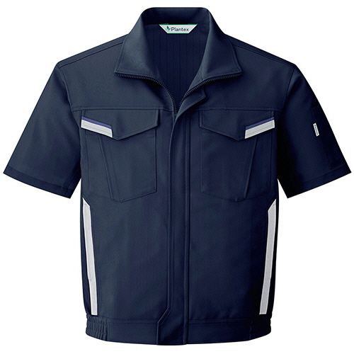 ミドリ安全 帯電防止JIS ベルデクセルフレックス 半袖ブルゾン VES367上 ネイビー SS 1着(VES367-UE-SS) 目安在庫\u003d○