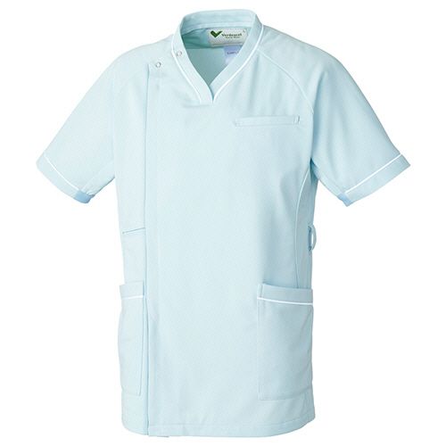 ミドリ安全 メディカルウェア ベルデクセル 男性用 スクラブ VEMG223上 サックス LL 1着(VEMG223-UE-LL) 目安在庫\u003d○