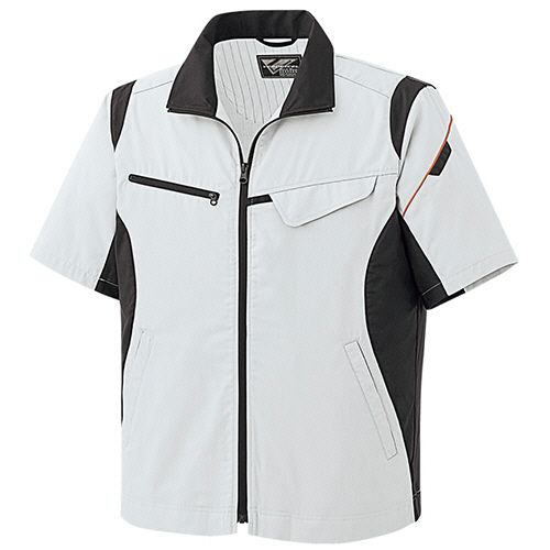 ミドリ安全 帯電防止JIS ベルデクセルフレックス 半袖ジャンパー VES741 シルバーグレー L 1着(VES741-UE-L) 取り寄せ商品｜ナノズ　店 7,904円