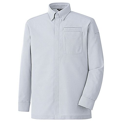 ミドリ安全 帯電防止JIS 男女共用 ストレッチシャツ TS201上 シルバーグレー M 1着(TS201-UE-M) 取り寄せ商品｜ナノズ　店