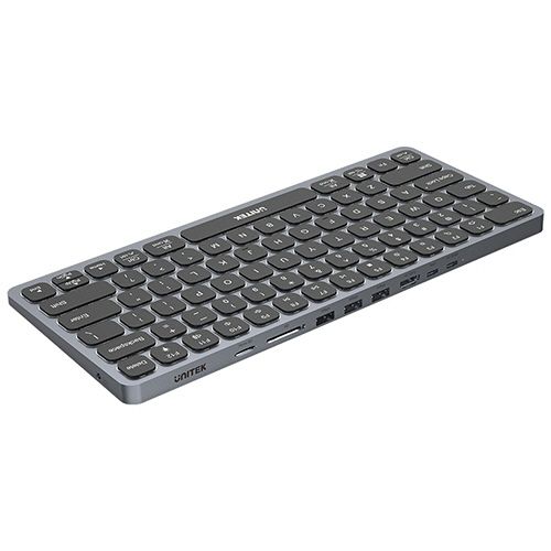 ユニテック 9-in-1 USB-C キーボードハブ スペースグレー 1台(D1092A) 目安在庫=○｜ナノズ　店