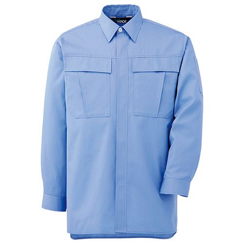 ミドリ安全 男女共用 長袖シャツ GS2573上 ライトブルー 6L 1着(GS2573-UE-6L) 目安在庫\u003d○