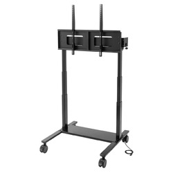 【P5S】サンワサプライ 60～100型相応う高耐荷重電動上下昇降見せびらかす照明ランプ(CR-PL68BK) 製造業者店卸し資産品