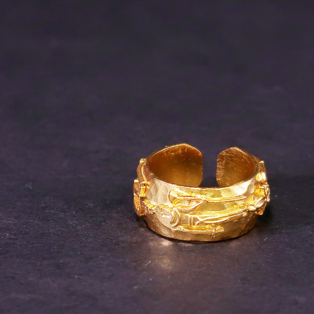 【国内即発】≪chibi jewels≫ ヒエログリフ リング(Gold) ≪chibi jewels≫ エジプト ヒエログリフ クレオパトラ ゴールド