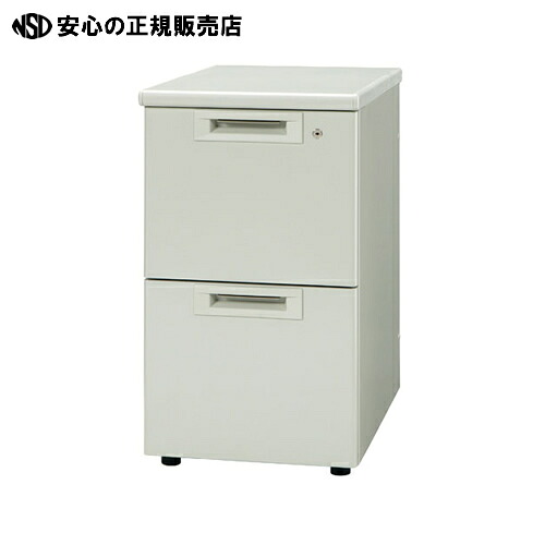≪ つけ加える ≫脇机2段 RJ-046D-A2 エル薄墨色 抽き出しD