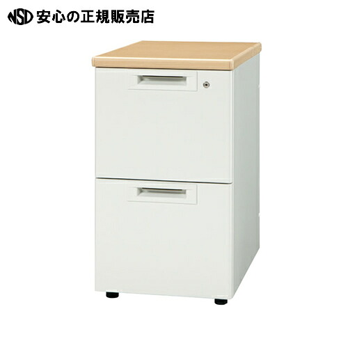≪ つけ加える ≫脇机2段 RJ-046D-A2 ホワイトメープル抽き出しD