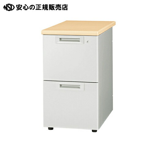 ≪ プラス ≫脇机2段 RJ-047D-A2 ホワイトメープル引出D