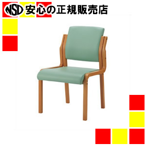 《ジョインテックス》 会議イス WF-C5L ミントグリーン肘無 木製