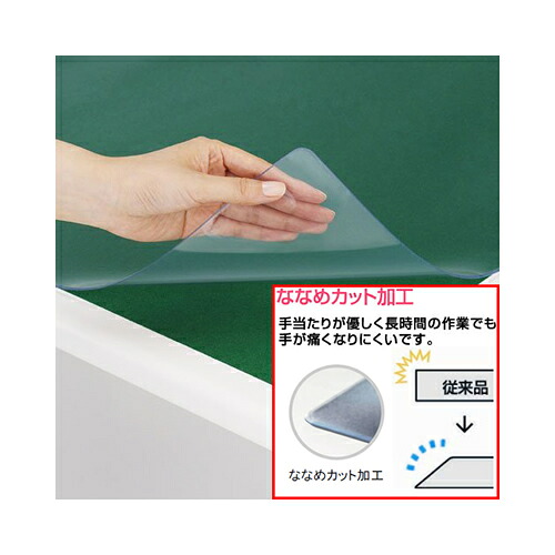 プラス（PLUS） あんしんデスクマット 下敷付き DM-168AW 790mm&times;1590mm｜南信堂　店