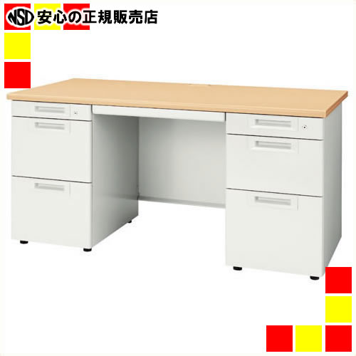 《 プラス 》 両袖机 RJ-147D-33 WM ホワイトメープル｜南信堂　店