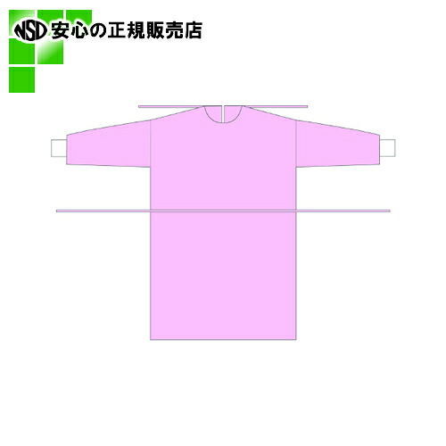 ≪ 竹虎 ≫ フェルラックNO.40アイソガウンピンク100枚 (076421)