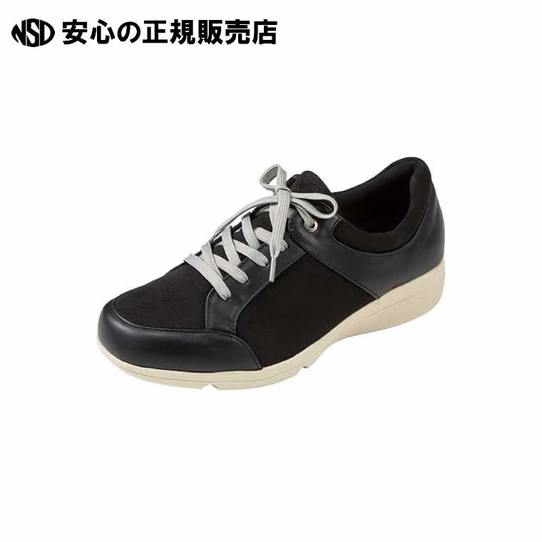 5E軽量コンビスニーカーブラックM 483-2149-2-1 《 あとりえＯＫＡＤＡ 》