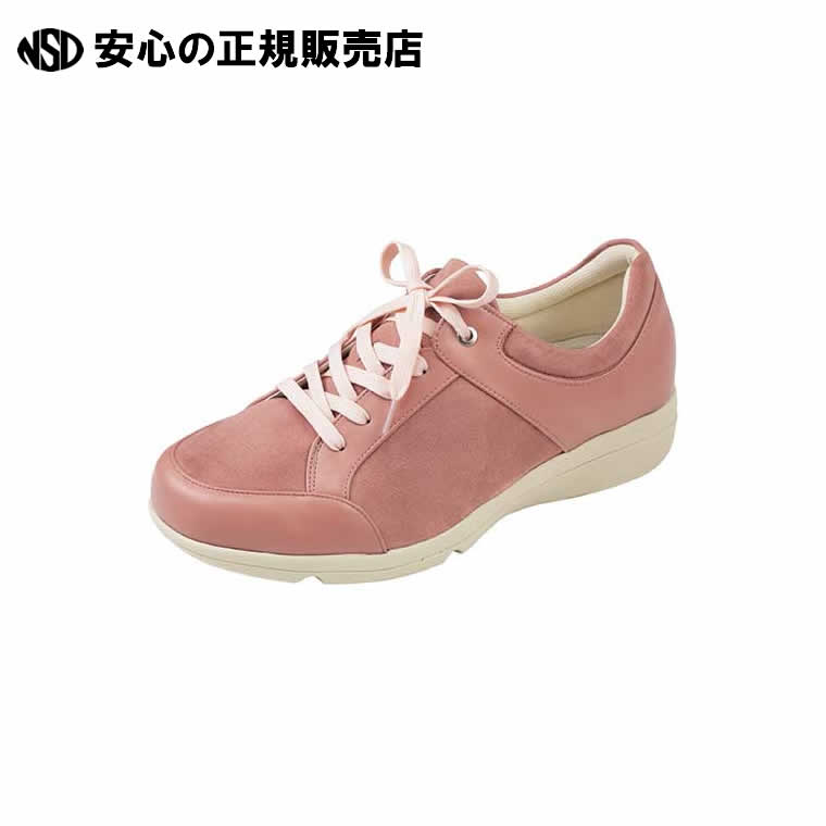 5E軽量コンビスニーカーピンクベージュL 483-2149-9-1 《 あとりえＯＫＡＤＡ 》