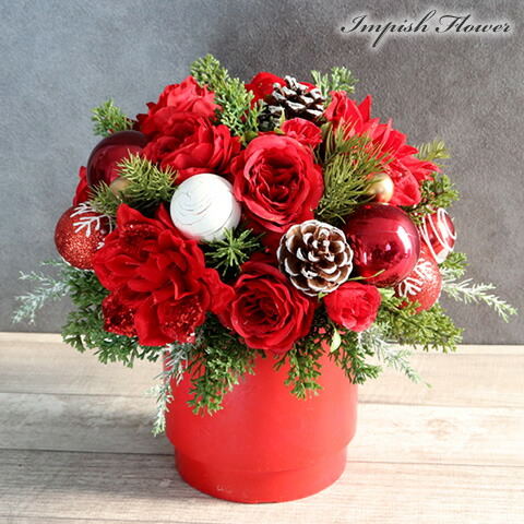 クリスマス 申し合わせ 造花 格好のいい 晴れ晴れしい 赤 お花申し合わせ 造花-造花・人工観葉植物